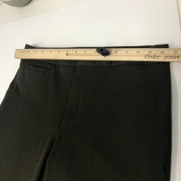 Banana Republic Pants Womens 12 Olive Green Flat Front Mid Rise Flare Stretch - Picture 7 of 11